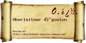 Oberleitner Ágoston névjegykártya